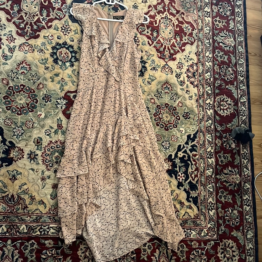 Floral nude dress